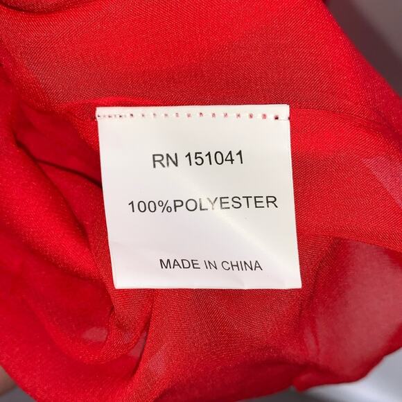 NWT Few Moda  Priscilla strappy red v neck midi slip dress size medium M - Picture 6 of 6